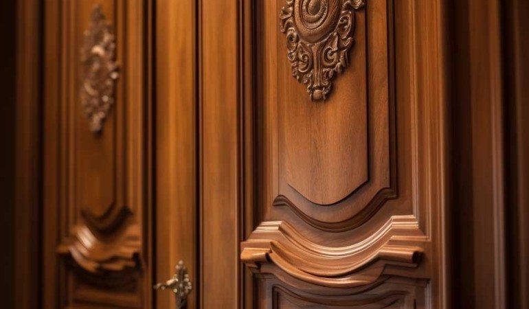 Natural wood doors 