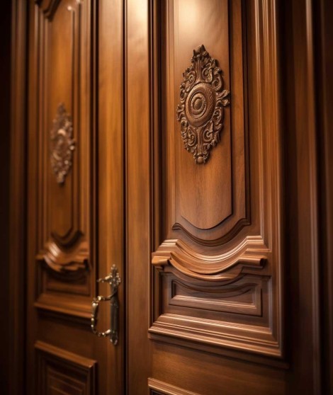 Natural wood doors 